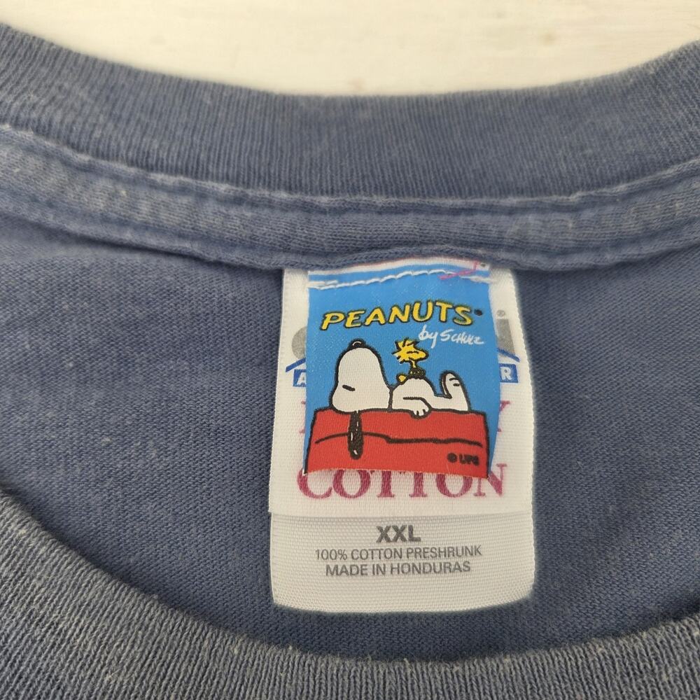Vintage Snoopy Shirt Peanuts Joe Cool Blue Cartoon Graphic Mens 2XL Short Sleeve - Picture 5 of 11